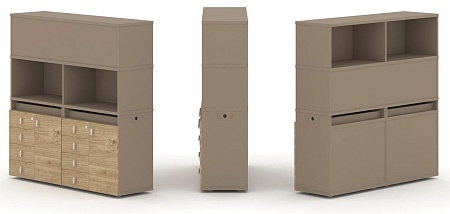 Набор №11. Тумба двойная + высокая надставка ES.NB.2V-11