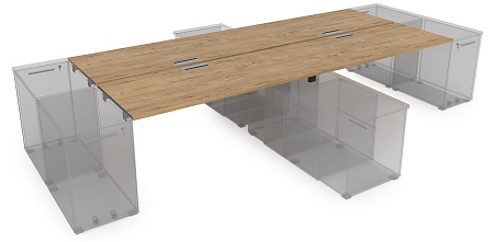 Стол системы Бенч, сдвоенный, на 2 рабочих места  СБЧТ.974