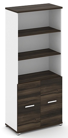 Шкаф одна широкая секция, 5 ниш (2 фасада ЛДСП, 2 ниши) CN.STS-511 B/W