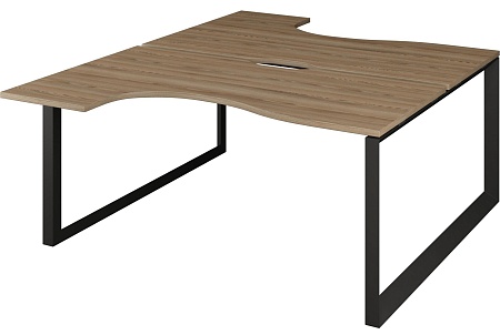 Бенч эргономичный на 2 рабочих места на металлокаркасе НТМП.О.Б2-060