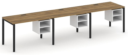 Рабочая станция односторонняя с подвесными тумбами на 3 места CN.ORS-126