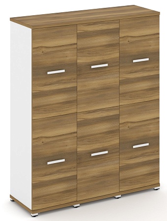 Шкаф три узкие секции, 4 ниши (3 фасада ЛДСП, 2 ниши + 3 фасада ЛДСП, 2 ниши) CN.STU-432 B/W