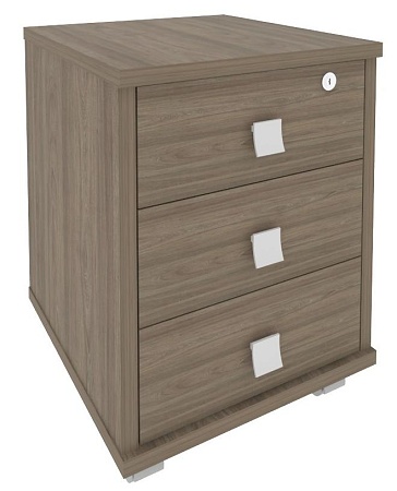 Тумба подкатная (3 ящика фолдинг, с замком) Л.ТМ-3F