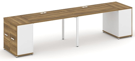 Рабочая станция с опорными распашными шкафами CN.ORS-218 B/W