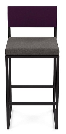 Барный стул Барнс-65 (сидушка grey lunar/спинка violet) AL 301S