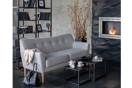 Диван 3-местный LAMELLA 3 Uno Siver