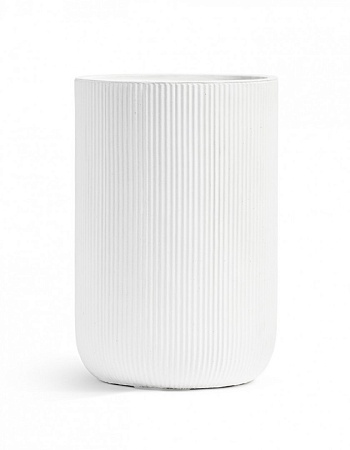 Кашпо Treez Ergo Jet Высокий цилиндр Белый камень в-55, д-37 см