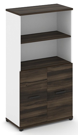 Шкаф две широкие секции, 4 ниши (2 фасада ЛДСП,  2 ниши) CN.STS-411 B/W