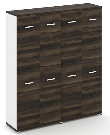 Шкаф две широкие секции, 5 ниш (4 фасада ЛДСП,  4 ниши + 4 фасада ЛДСП, 1 ниша) CN.STS-527 B/W