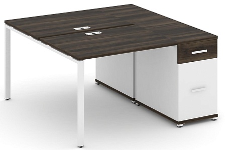 Рабочая станция с одной опорной тумбой CN.DRS-405 B/W