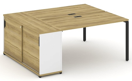 Рабочая станция с опорным шкафом купе CN.DRS-235 B/W