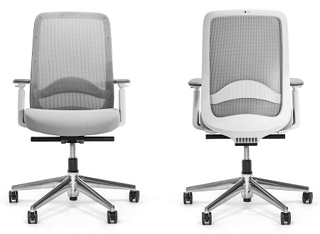 Кресло рабоч slide Carot M GreyWhite 1DW Alum slide