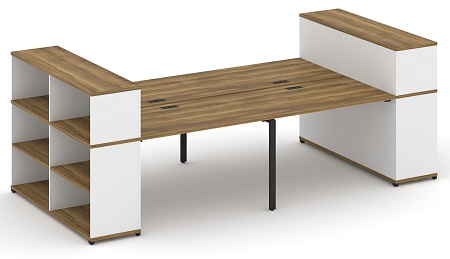 Рабочая станция с опорными стеллажами с надставкой низкой CN.DRS-254