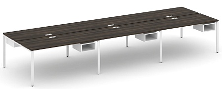 Рабочая станция двухсторонняя с подвесными тумбами на 6 мест CN.DRS-144
