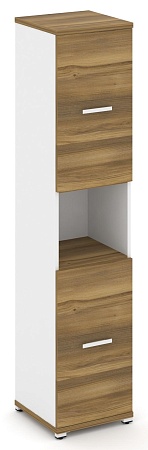 Шкаф одна узкая секция, 5 ниш (Два фасада ЛДСП накладных на 2 ниши) CN.STU-513 B/W