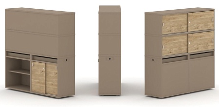 Набор №14. Тумба двойная + высокая надставка ES.NB.2V-14