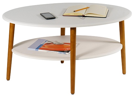 Журнальный столик Эль СЖ-01 (Белый/Дуб светлый)