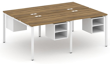 Рабочая станция двухсторонняя с подвесными тумбами на 4 места CN.DRS-125