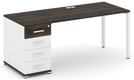 Стол рабочий с одной опорной тумбой CN.SP-403 B/W