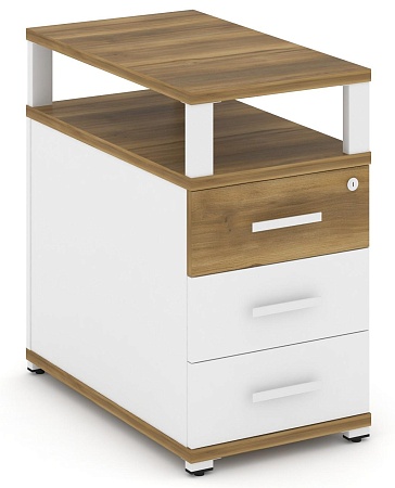 Тумба приставная 3 ящика. С надставкой. CN.TGP-001 B/W