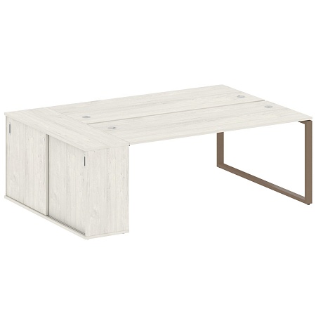 Рабочая станция на О-образном м/к с опорным шкафом-купе БО.РС-СШК-1.5