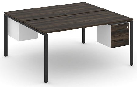 Рабочая станция двух сторонняя с подвесными тумбами на 2 места CN.DRS-116 B/W