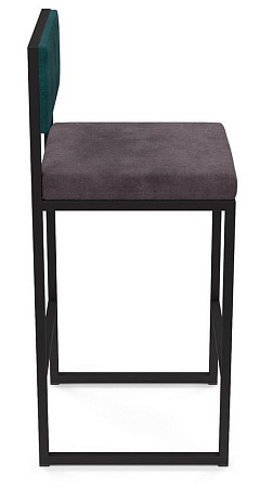 Барный стул Барнс-65 (сидушка velur grey/спинка velur azure) AL 301S