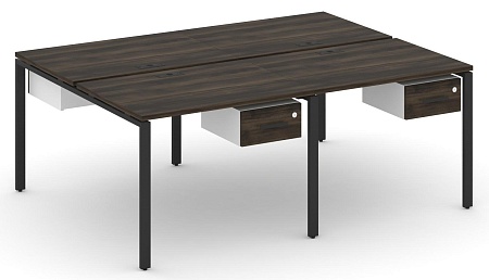 Рабочая станция двухсторонняя с подвесными тумбами на 4 места CN.DRS-129 B/W