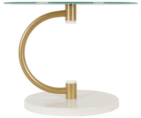 Журнальный столик Дуэт 13Н (Золото/слоновая кость)