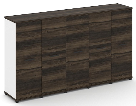 Шкаф пять узких секций, 3 ниши (5 фасадов ЛДСП, 3 ниши) CN.STU-356 B/W