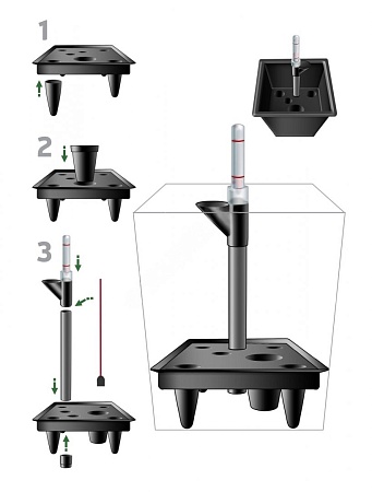 Система автополива для кашпо Treez Effectory - модель R-21 - 21х21 см 20/20