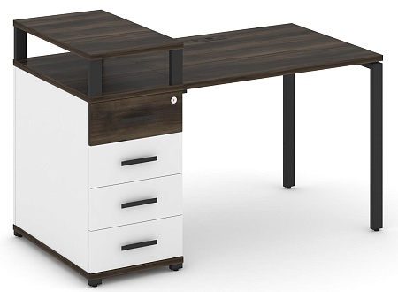 Стол рабочий с одной опорной тумбой CN.SP-409 B/W