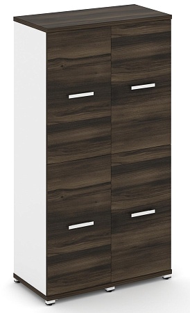 Шкаф две узкие секции, 4 ниши (4 фасада ЛДСП, 2 ниши) CN.STU-422 B/W