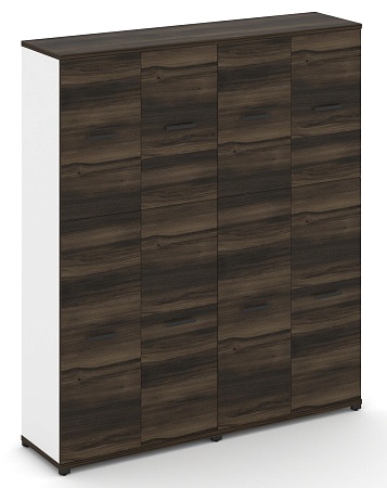 Шкаф две широкие секции, 5 ниш (4 фасада ЛДСП, 3 ниши + 4 фасада ЛДСП, 2 ниши) CN.STS-525 B/W