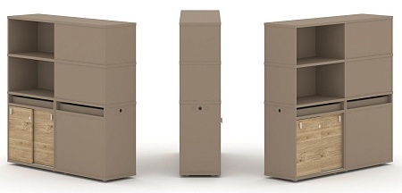 Набор №21. Тумба двойная + высокая надставка ES.NB.2V-21