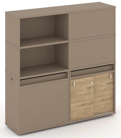 Набор №21. Тумба двойная + высокая надставка ES.NB.2V-21