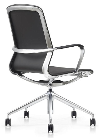 VERTU Кресло-конференц ЧЕРН/ПОЛ.АЛЮМ. FK007-B11 Chrome NXPU412 black