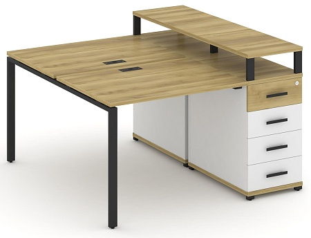 Рабочая станция с одной опорной тумбой CN.DRS-409 B/W