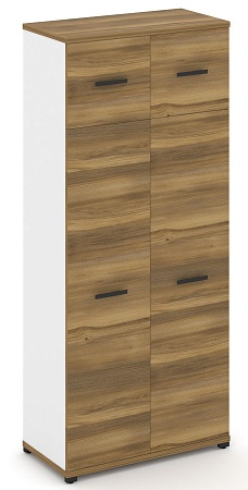 Шкаф одна широкая секция, 5 ниш (2 фасада ЛДСП, 4 ниши + 2 фасада ЛДСП, 1 ниша) CN.STS-517 B/W