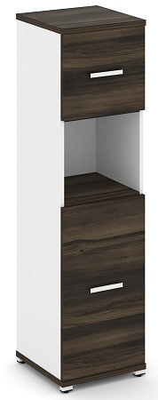 Шкаф одна узкая секция, 4 ниши ( фасад ЛДСП, 2 ниши + фасад ЛДСП, 1 ниша) CN.STU-415  B/W