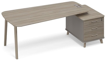 Стол на опорной тумбе малой (тип 3) WOOD ТМ В2 120