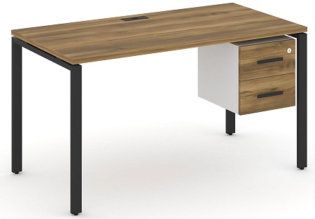 Стол рабочий с подвеснй тумбой с двумя ящиками CN.SP-115 B/W