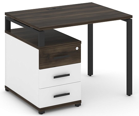Стол письменный с одной опорной тумбой CN.SP-301 B/W