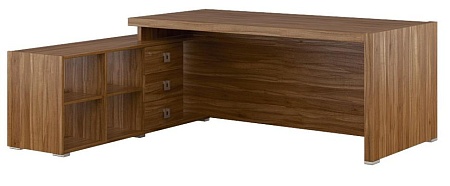 Стол письменный на опорной тумбе, левый SOL297112