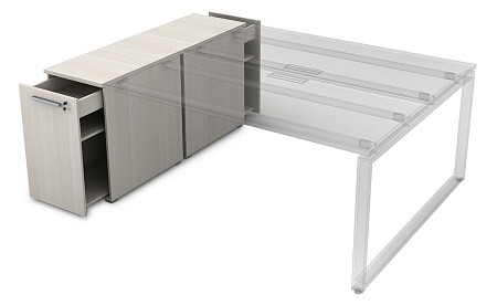 Тумба с выкатной секцией и общим топом  9ТП.002.2