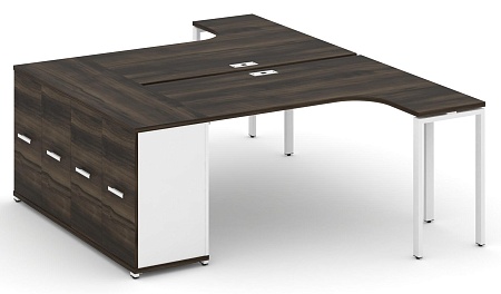 Рабочая станция с опорным распашным шкафом CN.DSA-209 B/W