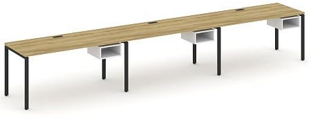 Рабочая станция односторонняя с подвесными тумбами на 3 места CN.ORS-124