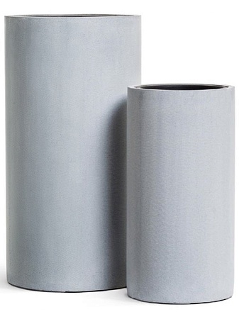 Кашпо TREEZ Effectory Beton Высокий цилиндр Серый ледник в-80 см, д-41 см