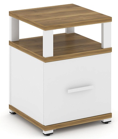 Тумба приставная 1 распашной фасад. С надставкой. CN.TUP-005 B/W