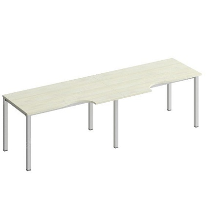 Рабочая станция со столами эргономичными на металлокаркасе КФ (2х140) К.1137-2